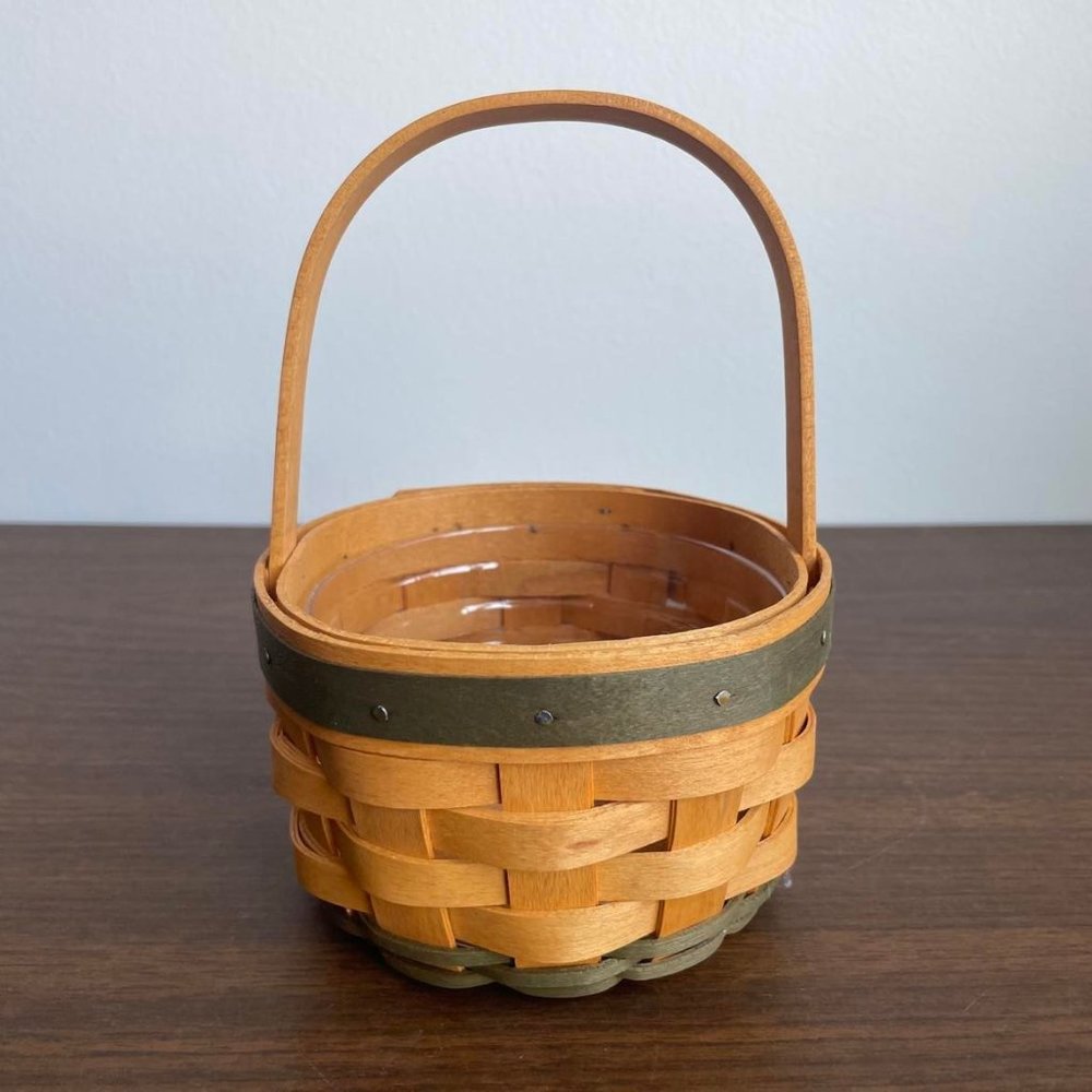 2002 Small Longaberger Basket Planter with Insert